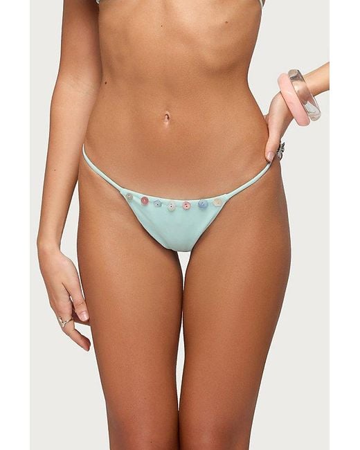 Edikted Multicolor Junie Mixed Button Bikini Bottom