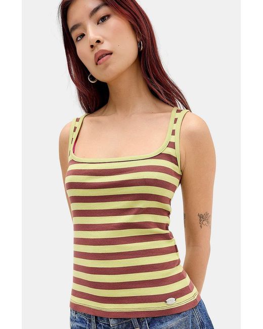 Damson Madder Multicolor Avielle Stripe Tank Top Uk 8 At Urban Outfitters