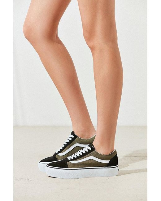 Vans Old Skool Platform Sneaker in Green | Lyst