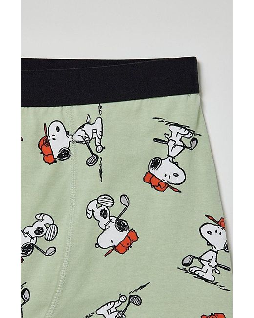 Urban Outfitters Green Snoopy Ball Cap Boxer Brief for men