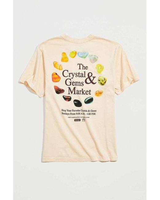 Urban Outfitters Natural Crystal & Gems Market Tee for men