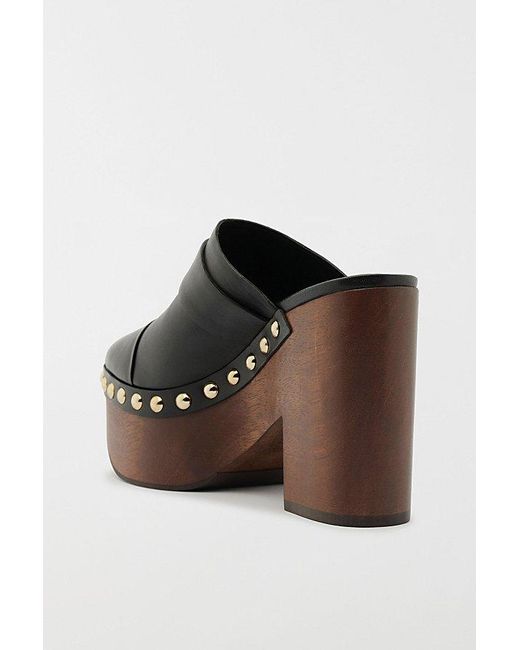 SCHUTZ SHOES Brown Piper Platform Buckle Clog