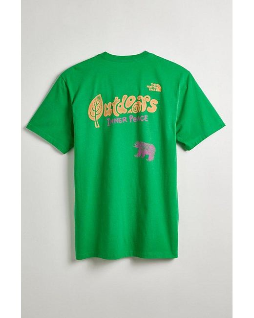 The North Face Green Uo Exclusive Outdoors Together Tee for men