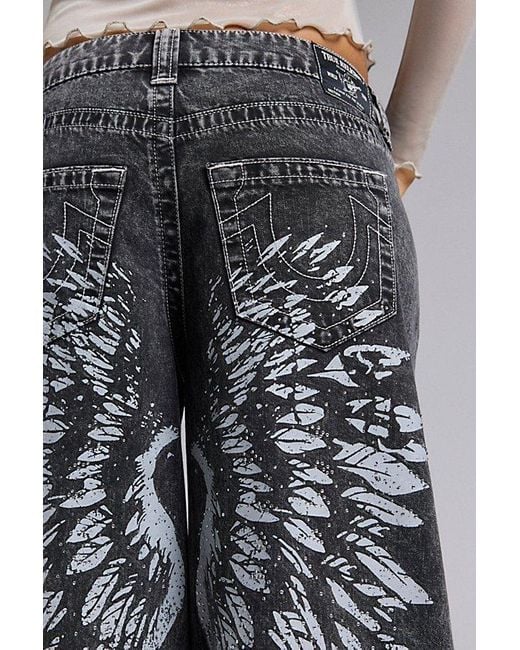 True Religion Jessie Wing Super Baggy Jean in Gray | Lyst