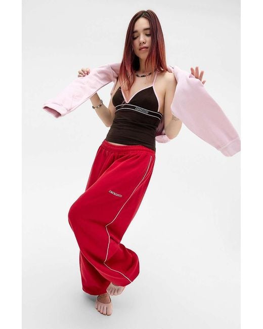 iets frans Red Rouge Harri Baggy Jogger