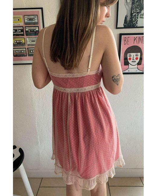 uo mesh babydoll mini dress Urban Outfitters Uo Pink Mesh Babydoll Mini Dress