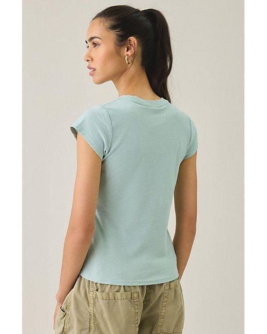 BDG Blue Short Sleeve Solid Spill The Tee