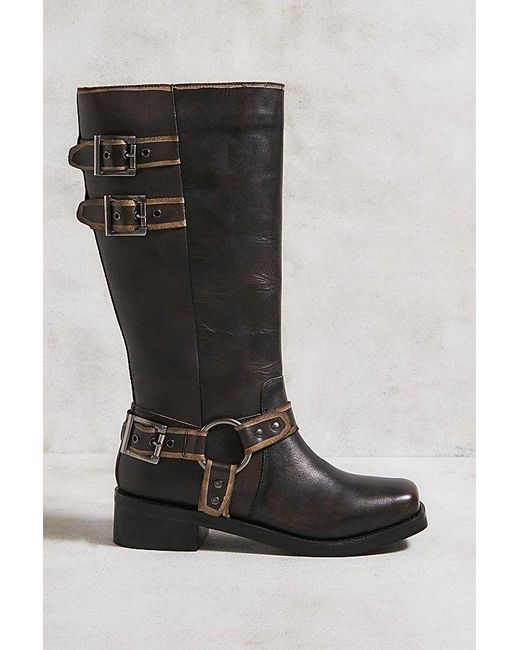 Urban Outfitters Black Uo Ryder Biker Boot