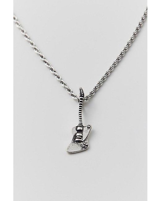 Urban Outfitters Blue Electric Guitar Pendant Necklace for men