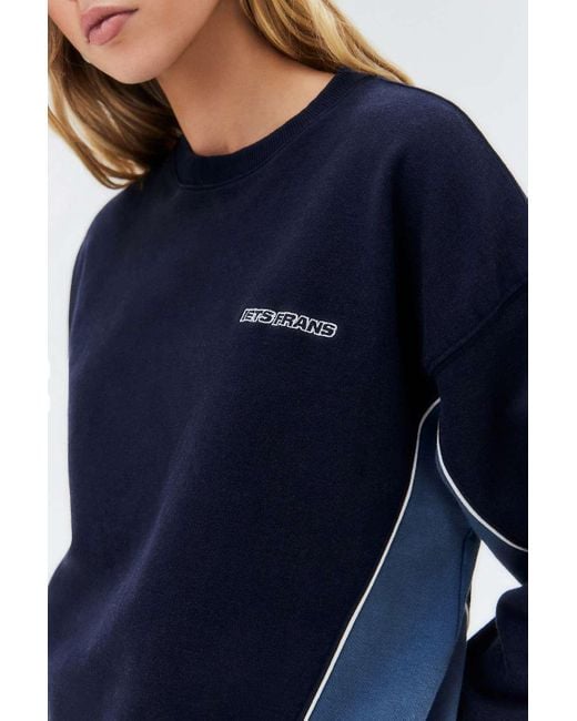 iets frans Blue Navy Piped Sweatshirt
