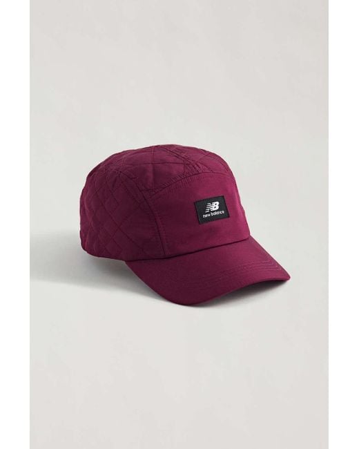 New Balance Quilted 5-panel Hat in Purple for Men | Lyst