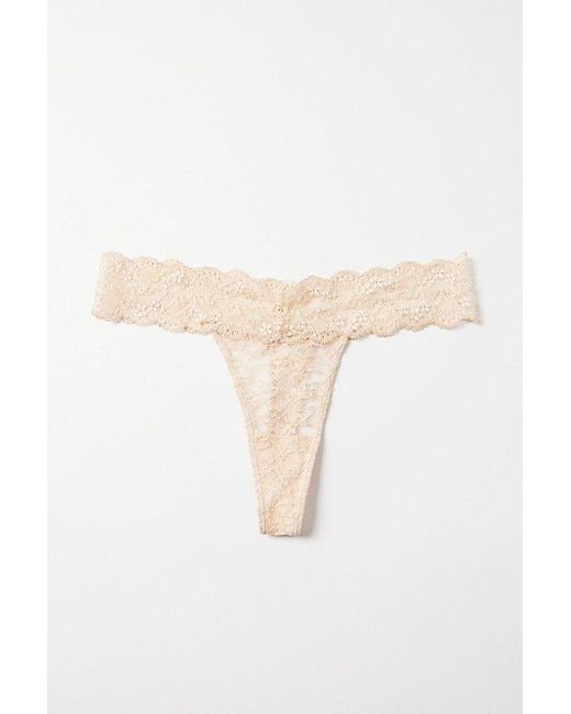 Out From Under Natural Lace Low-Rise Thong