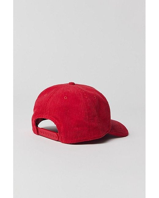 American Needle Red Negroni Balsam Wide Wale Cord Hat for men
