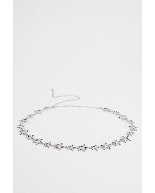 Urban Outfitters Black Uo Molten Star Chain