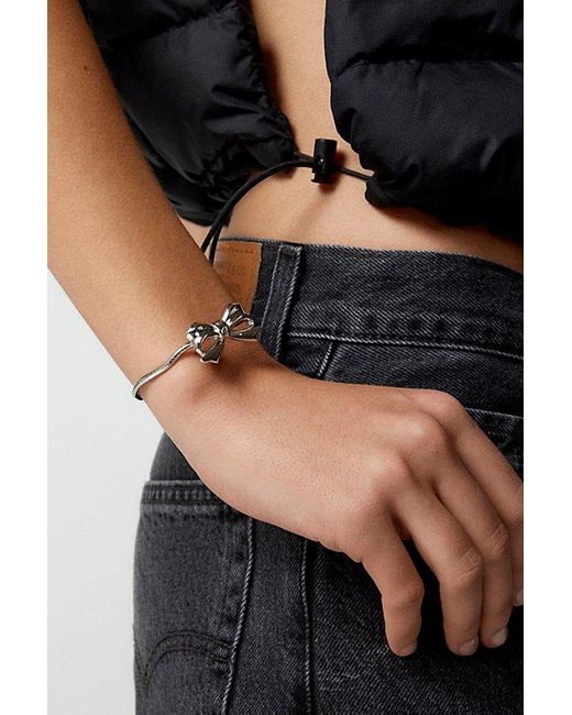 Urban Outfitters Black Bow Cuff Bracelet