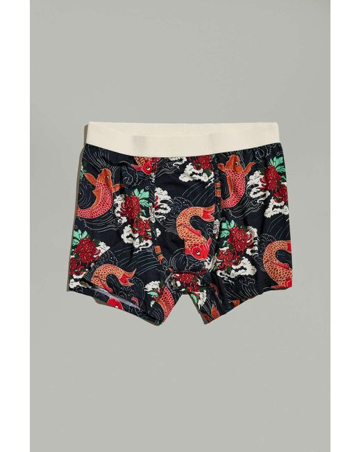Urban Outfitters Blue Koi Fish Boxer Brief for men