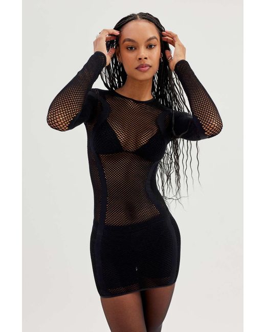 Out From Under Black Eyes On Me Mesh Mini Dress
