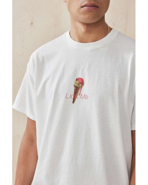 Urban Outfitters Natural Uo Lick Me Ice Cream T-shirt for men