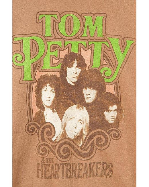 Junk Food Brown Tom Petty And The Heartbreakers Tee for men