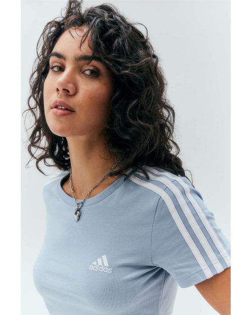 Adidas Blue 3-stripes Baby T-shirt