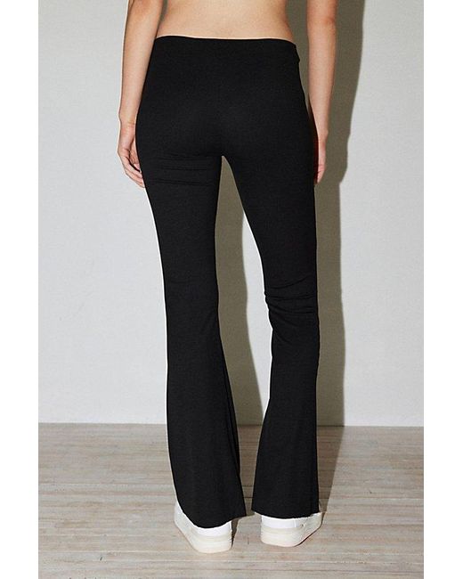 Out From Under Blue Ruched V-Waist Flare Legging Pant