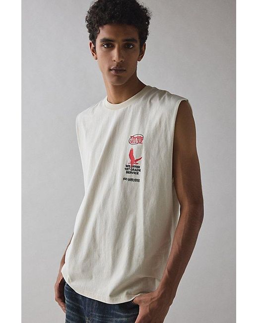 Thrills Natural Service Graphic Muscle Tee for men