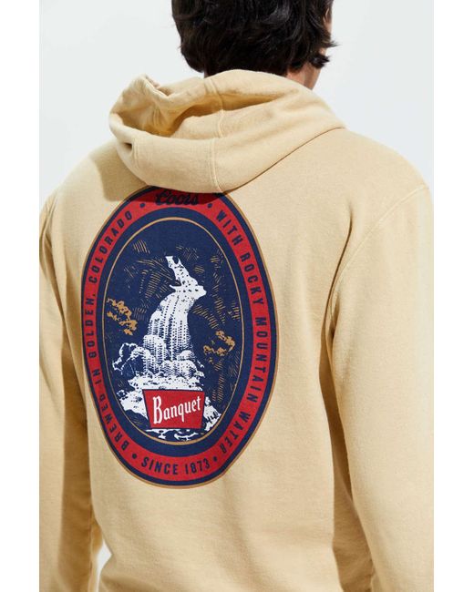 Urban Outfitters Coors Embroidered Hoodie Sweatshirt in Natural for Men Lyst