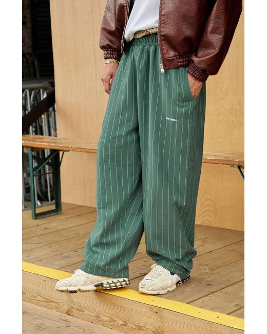 iets frans Pinstripe Green Jersey Harri Joggers for men