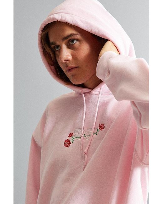 Urban Outfitters Power Of Rose Hoodie Sweatshirt in Pink for Men | Lyst