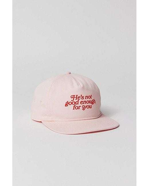 Urban Outfitters Pink He'S Not Good Enough For You Baseball Hat for men