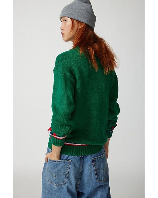 Urban Renewal Green Vintage Holiday Pullover Crew Neck Sweater