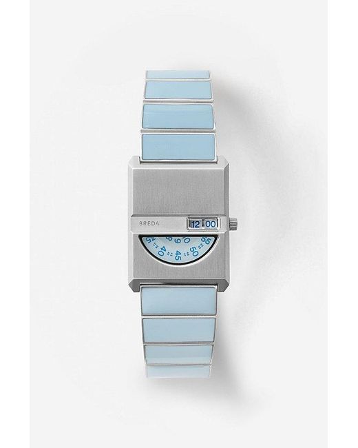 Breda Blue Pulse Tandem Metal Bracelet Watch for men