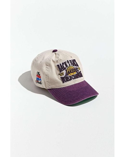 Mitchell & Ness Multicolor Uo Exclusive La Lakers Back To Back Champs Baseball Hat for men