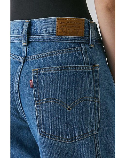 Levi's Blue Xl Seamed Straight Tie Waist Jean