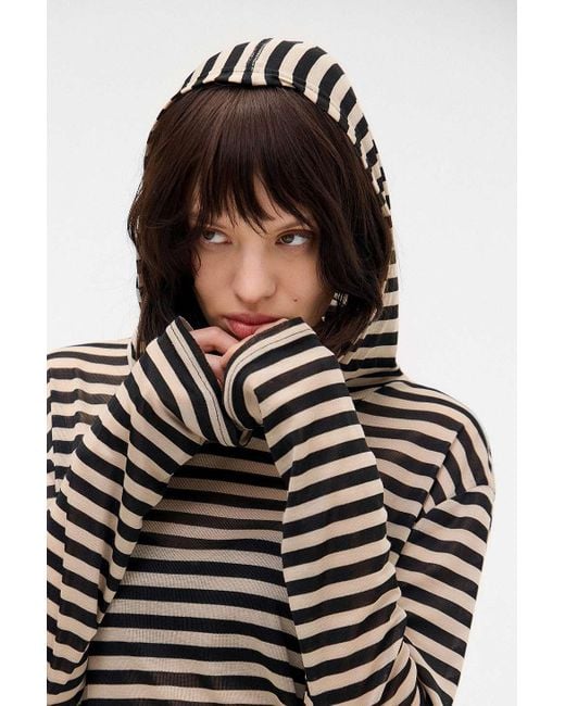 Jaded London Black Stripe Mist Hoodie