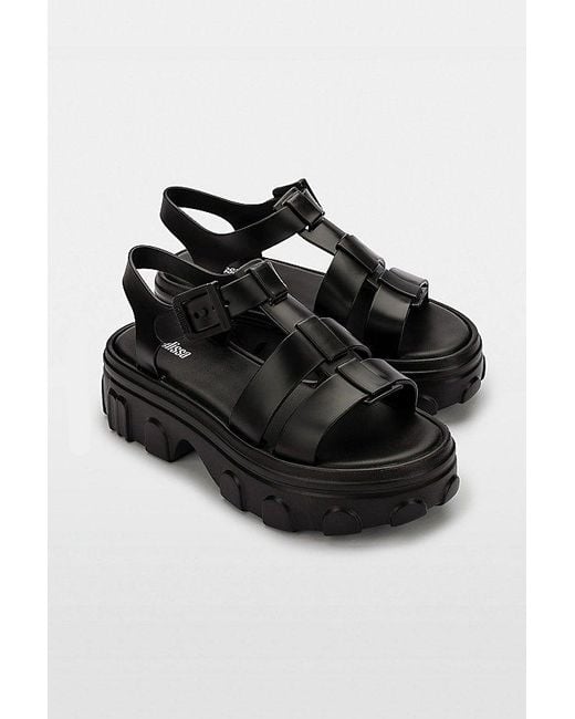 Melissa Black Ella Jelly Platform Sandals