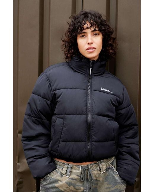 iets frans Black Recycled Water Resistant 90s Riley Puffer Jacket