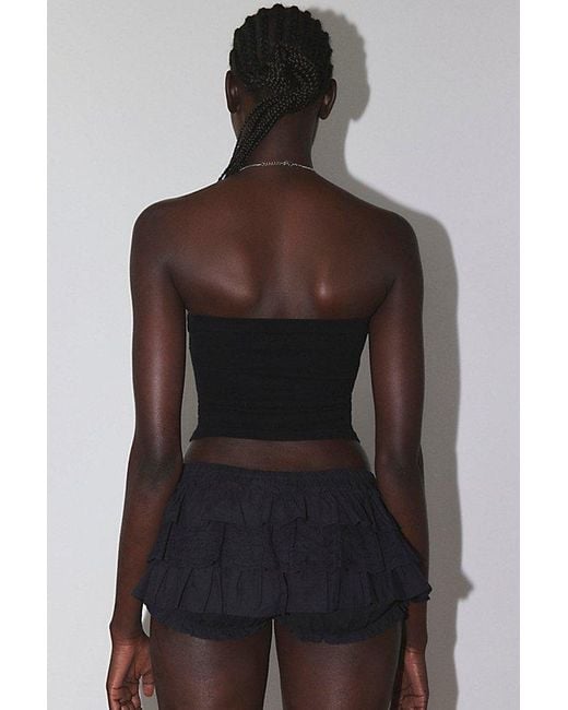 Out From Under Black Dolce Verano Ruffle Bloomer Micro Short