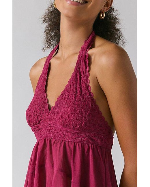 Kimchi Blue Lindsey Tiered Babydoll Halter Top