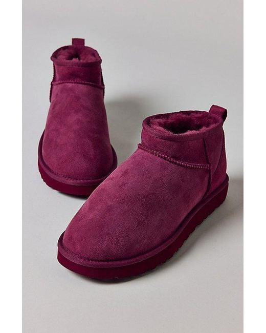 Ugg Purple Classic Ultra Mini Ankle Boot