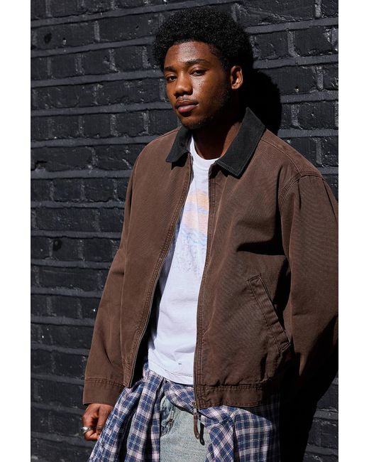 BDG Black Brown Alba Cropped Jacket for men