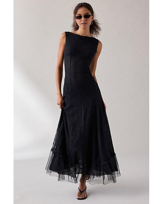 lace maternity maxi dress PinkBlush Blue Lace Overlay Maternity Maxi Dress main image 0