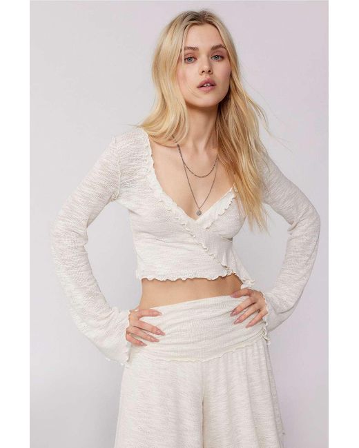 Out From Under White Belle Harmony Wrap Top