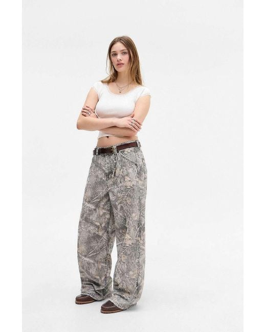 BDG Gray Washed Tree Camo Trousers