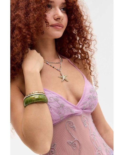 Kimchi Blue Blue Mya Beaded Halter Top