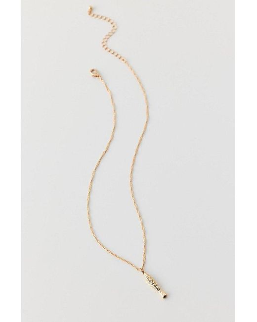 Urban Outfitters Brown Sardine Charm Necklace