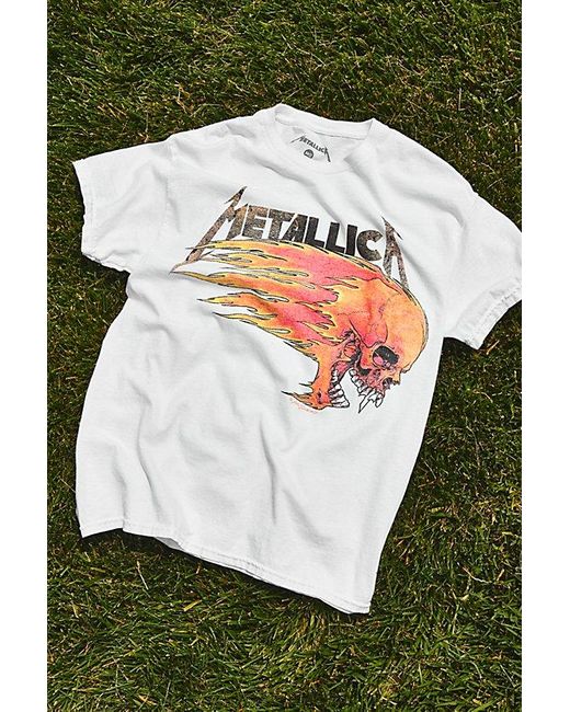 Urban Outfitters White Metallica Tour Graphic Tee for men