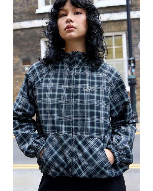 iets frans Blue Check Water Resistant Shell Jacket