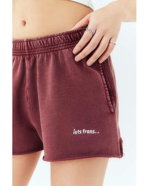 iets frans Red Mini Jogger Shorts 2xs At Urban Outfitters