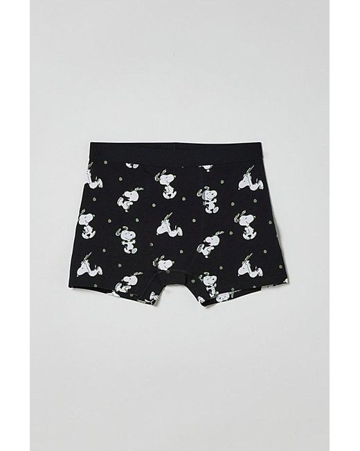Urban Outfitters Black Snoopy Boxer Brief for men